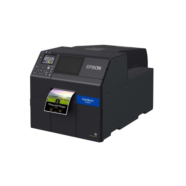 Epson ColorWorks CW-C6000A Gloss Color Inkjet Label Printer with Auto Cutter SKU: C31CH76A9991 2 Epson C6000A Printer 1