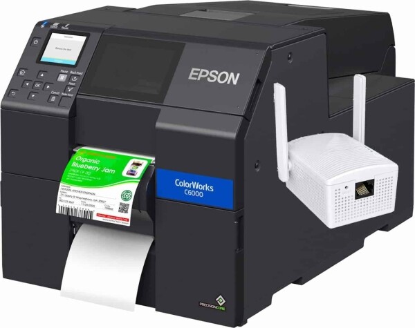 Wireless Enabled Epson ColorWorks CW-C6000P (Matte) Color Inkjet Label Printer with Auto Peel and Present SKU: C31CH76A9961-WB 1 Wireless Epson C6000P Label Printer Bundle