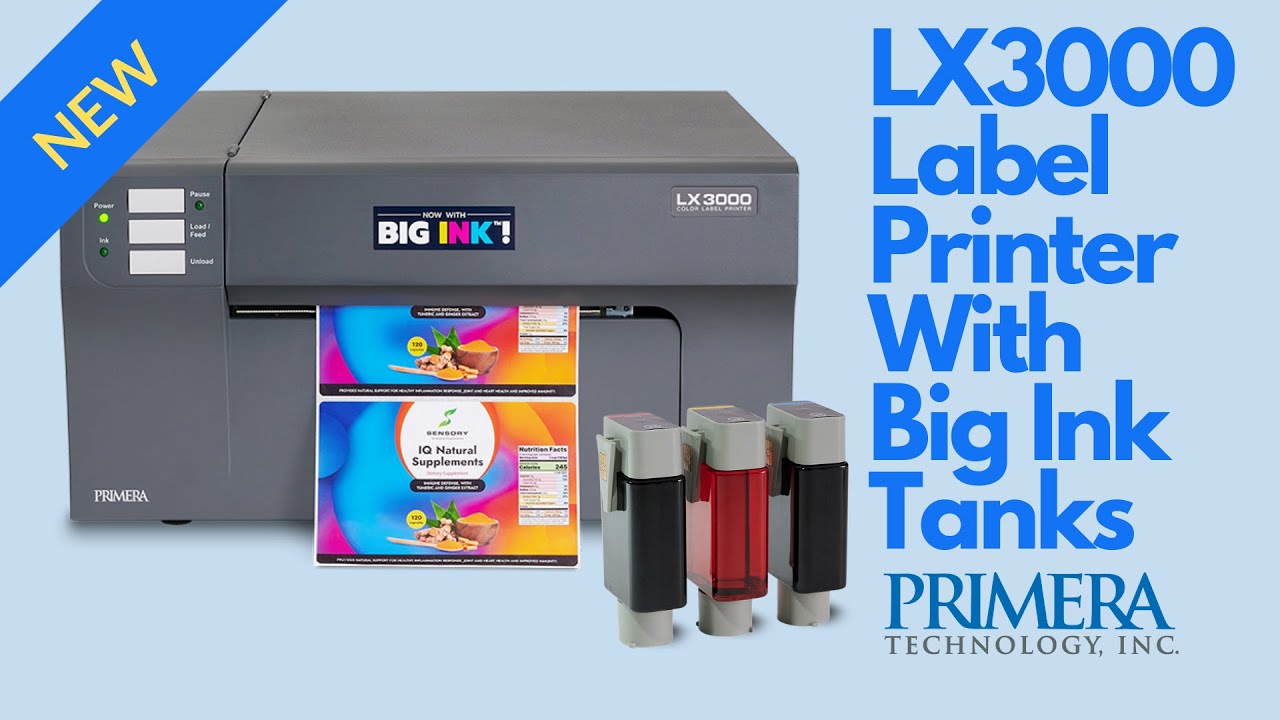 Primera LX3000 Color Label Printer with Big Ink, Dye Ink SKU: LX3000-dye