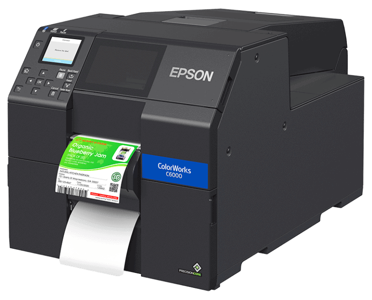 Epson ColorWorks CW-C6000P Gloss Color Inkjet Label Printer with Auto Peel and Present