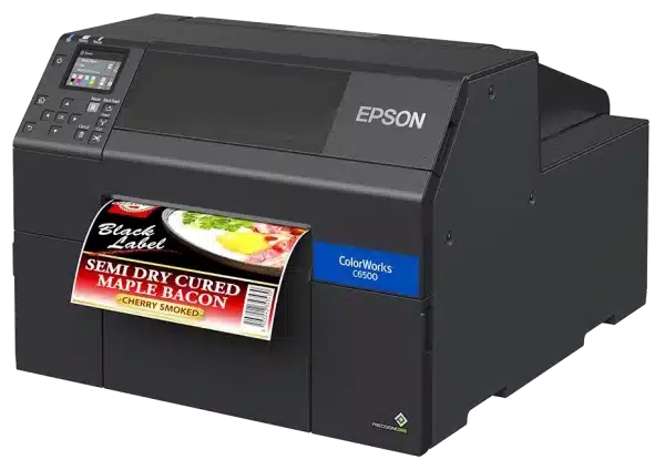 Starter Bundle Epson ColorWorks CW-C6500A (Gloss) Color Inkjet Label Printer with Auto Cutter - Includes 1 Extra Ink Set, 1 Extra Maintenance Box and 1 Epson SITA Printer Replacement Warranty SKU: C31CH77A9991-EB ColorWorks CW 6500A Product 01 v1 sm 1