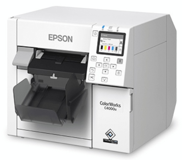 Epson ColorWorks C4000 Color Label Printer Side Tray Image