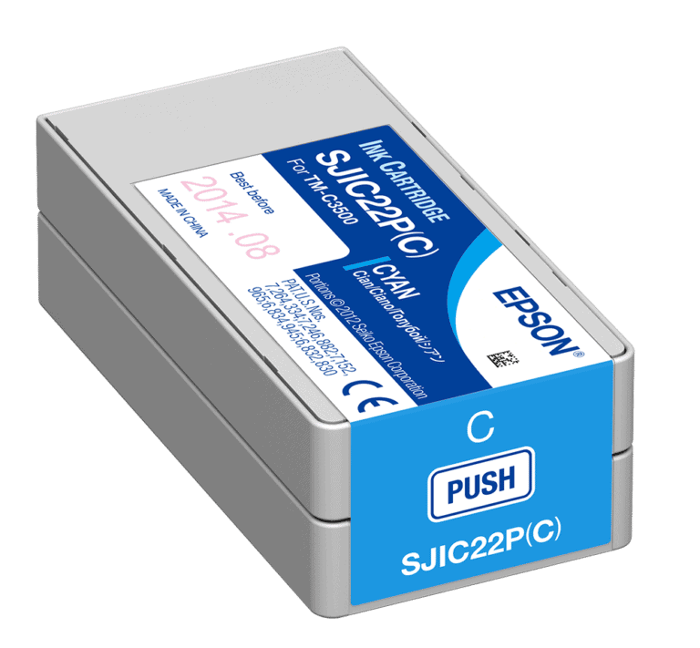 Epson ColorWorks C3500 Cyan Ink Cartridge SJIC22(C) for Epson C3500