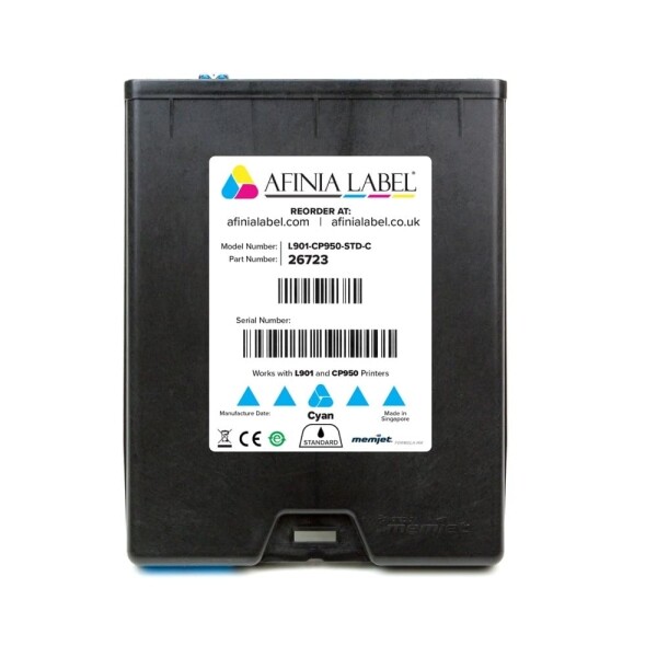 Afinia L901 / Afinia CP950 Cyan Ink Cartridge SKU: 26723 GTIN: 678621140322 1 Afinia L901 / Afinia CP950 Cyan Ink Cartridge