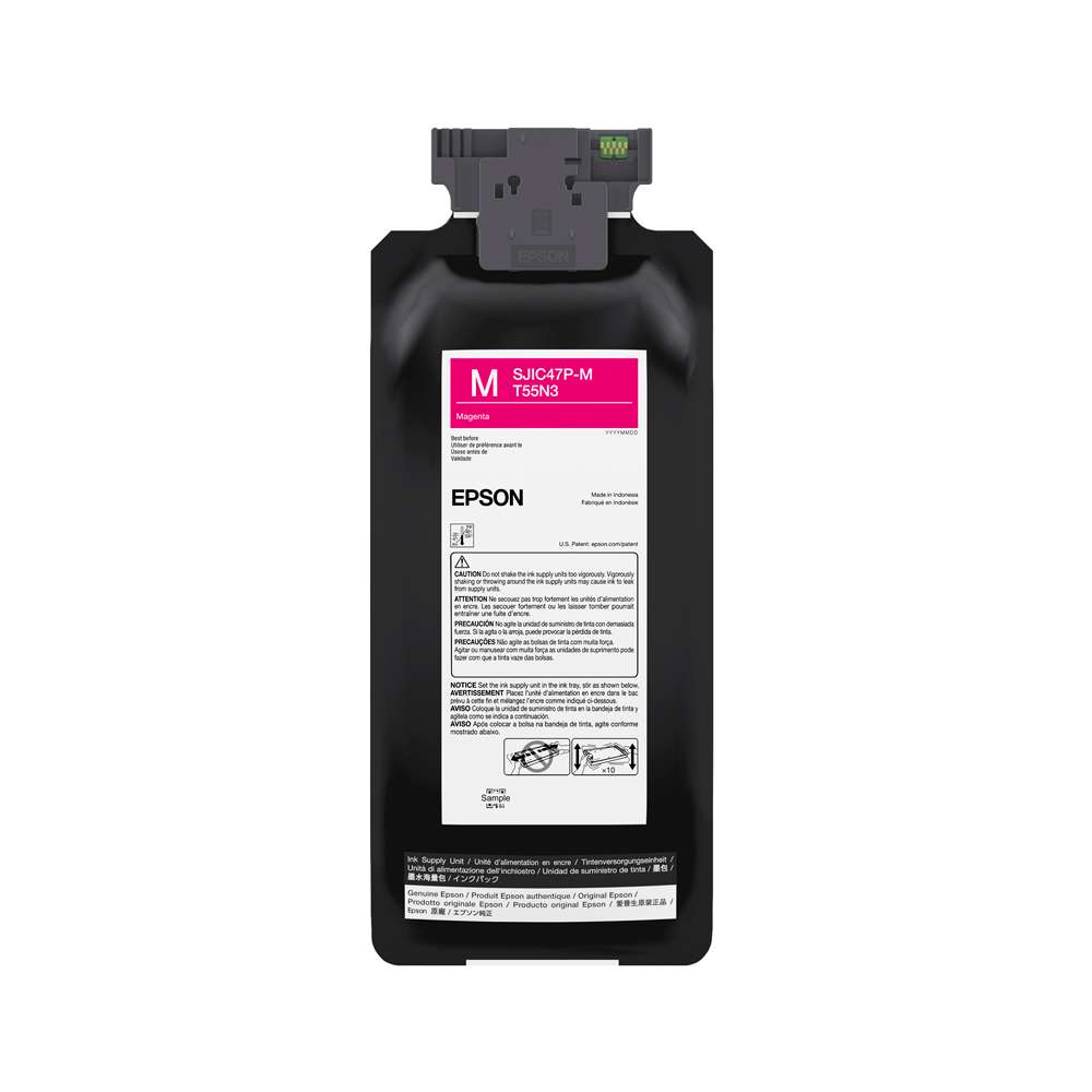 Epson ColorWorks C8000 Magenta Ink Cartridge SJIC47P(M) Magenta Ink for C8000 Printer SKU: C13T55N320 1 C8000-Magenta-Ink