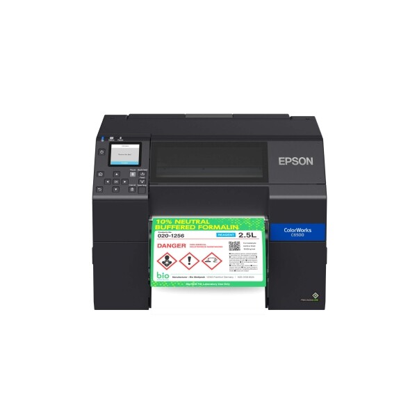 Epson ColorWorks CW-C6500P Gloss Color Inkjet Label Printer with Peel and Present SKU: C31CH77A9971 2 Epson C6500P Printer 3