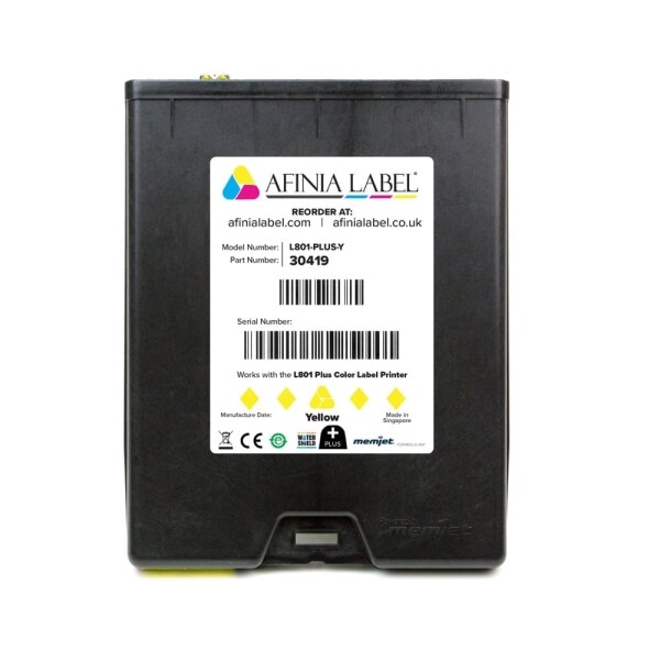Afinia L801 PLUS Yellow Ink Cartridge SKU: 30419 GTIN: 678621140230 1 Afinia L801 PLUS Yellow Ink Cartridge
