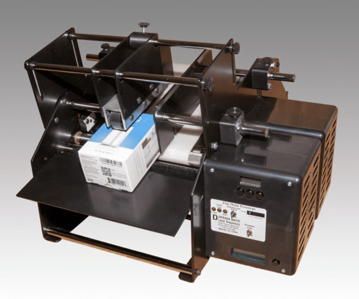 Dispensa-Matic Flat-Matic 6" Square Electric Label Applicator / Label Dispenser SKU: Flat-Matic-6 1 Flat-Matic-Dispensa-Matic