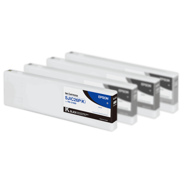 Epson ColorWorks C7500 Black Ink Cartridge SJIC26P(K) Matte Black Ink for C7500 SKU: C33S020614 GTIN: 4988617196100 1 Epson ColorWorks C7500 Black Ink Cartridge SJIC26P(K)