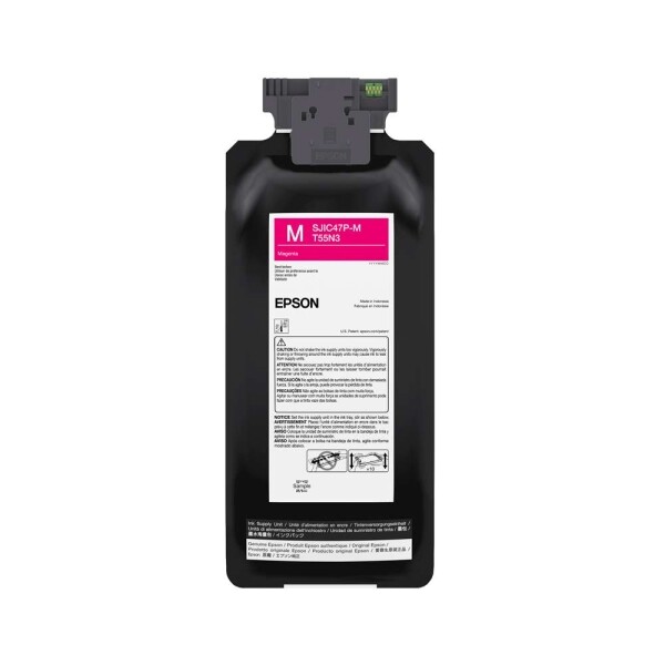 Epson ColorWorks C8000 Magenta Ink Cartridge SJIC47P(M) Magenta Ink for C8000 Printer SKU: C13T55N320 1 C8000-Magenta-Ink