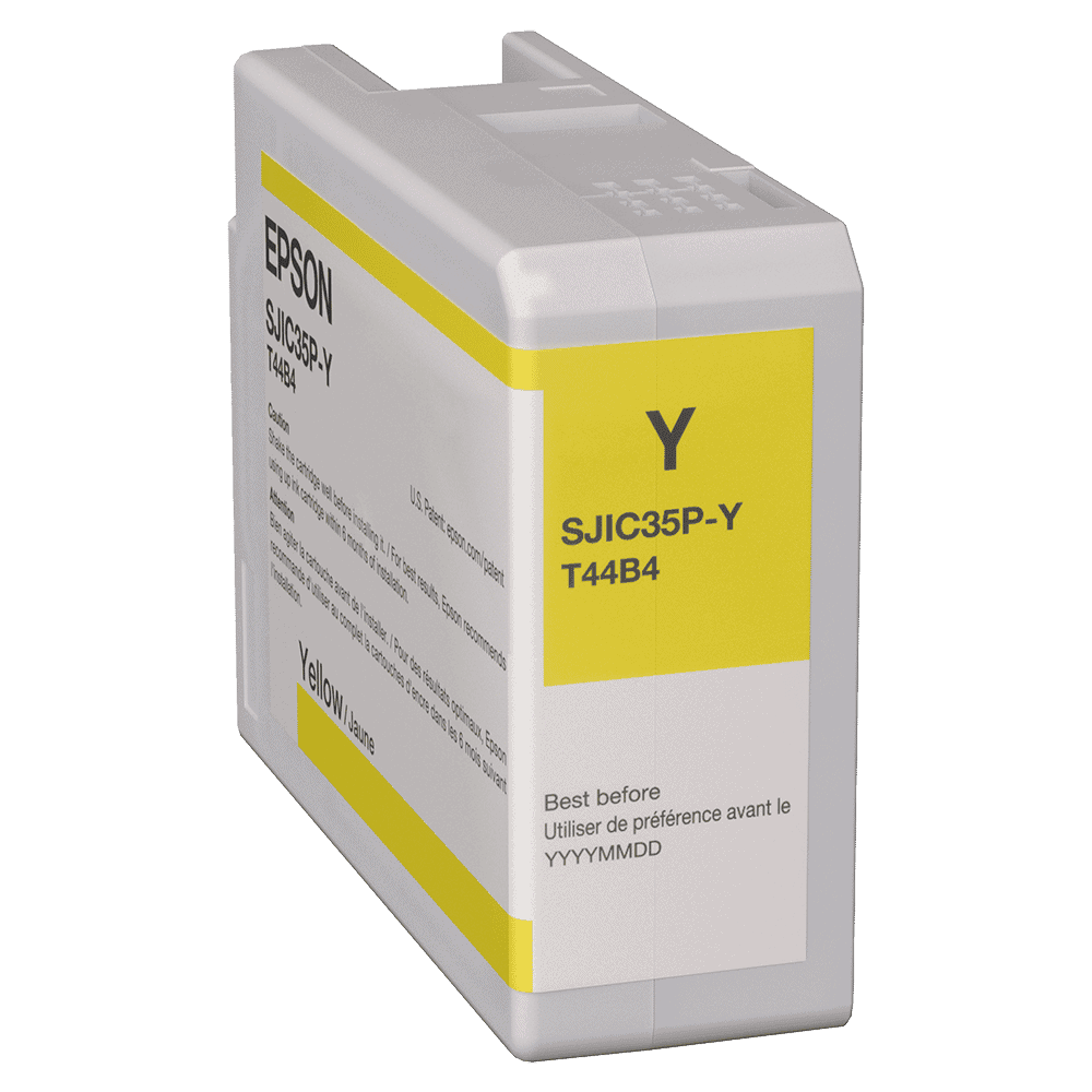 Epson ColorWorks C6000 / Epson C6500 Yellow Ink Cartridge SJIC35P(Y) for Epson CW-6000 / CW-6500 SKU: C13T44B420 1 Epson ColorWorks C6000 / C6500 Yellow Ink Cartridge