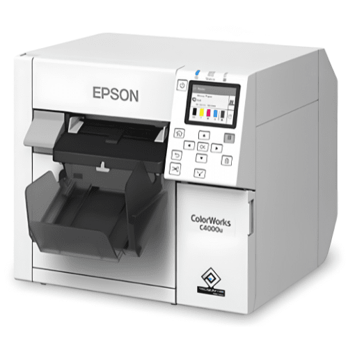 Starter Bundle Epson C4000 ColorWorks Inkjet Label Printer (Gloss) - Includes 1 Extra Ink Set, 1 Extra Maintenance Box and 1 Epson SITA Printer Replacement Warranty SKU: C31CK03A9991-EB 4 Starter Bundle Epson C4000 ColorWorks Inkjet Label Printer (Gloss) - Includes 1 Extra Ink Set, 1 Extra Maintenance Box and 1 Epson SITA Printer Replacement Warranty SKU: C31CK03A9991-EB - Image 4