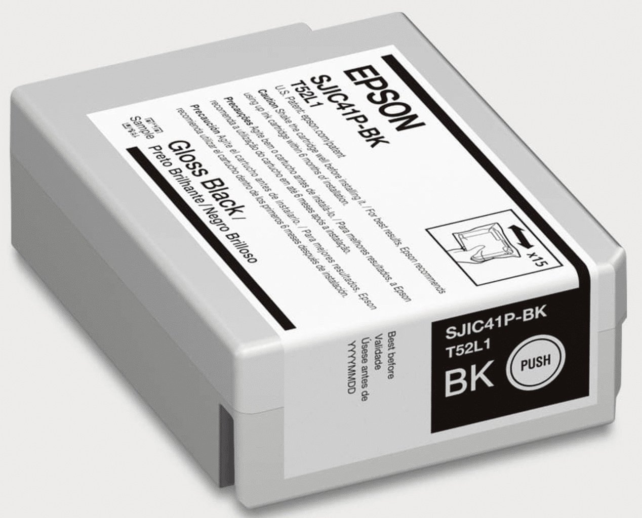 Epson ColorWorks C4000 Gloss Black Ink Cartridge SJIC41P(BK) for Epson C4000 SKU: C13T52L120 1 Epson ColorWorks C4000 Gloss Black Ink Cartridge SJIC41P(BK) for Epson C4000 SKU: C13T52L120