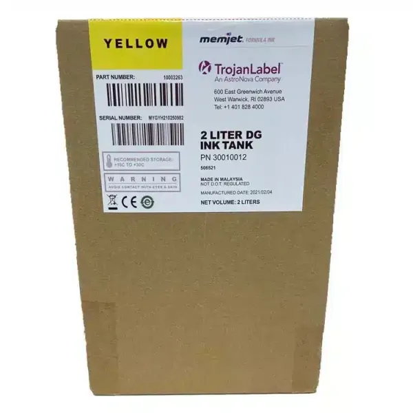 Trojan T2 / Trojan T2C / Trojan T3 Volume Press DGN VP Yellow Ink TrojanLabel INK-T2C-Y-DGN-2L SKU: 30030008 1 Trojan T2 / Trojan T2C / Trojan T3 STD Y Guthega Yellow Ink TrojanLabel INK-T2C-Y-DG