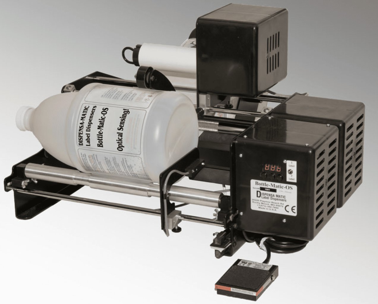 Dispensa-Matic Bottle-Matic OS 16" Electric Label Applicator / Label Dispenser SKU: Bottle-Matic-OS-16 1 Dispensa-Matic-Bottle-Matic-OS