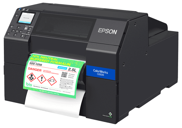 Epson ColorWorks CW-C6500P Matte Color Inkjet Label Printer with Peel and Present