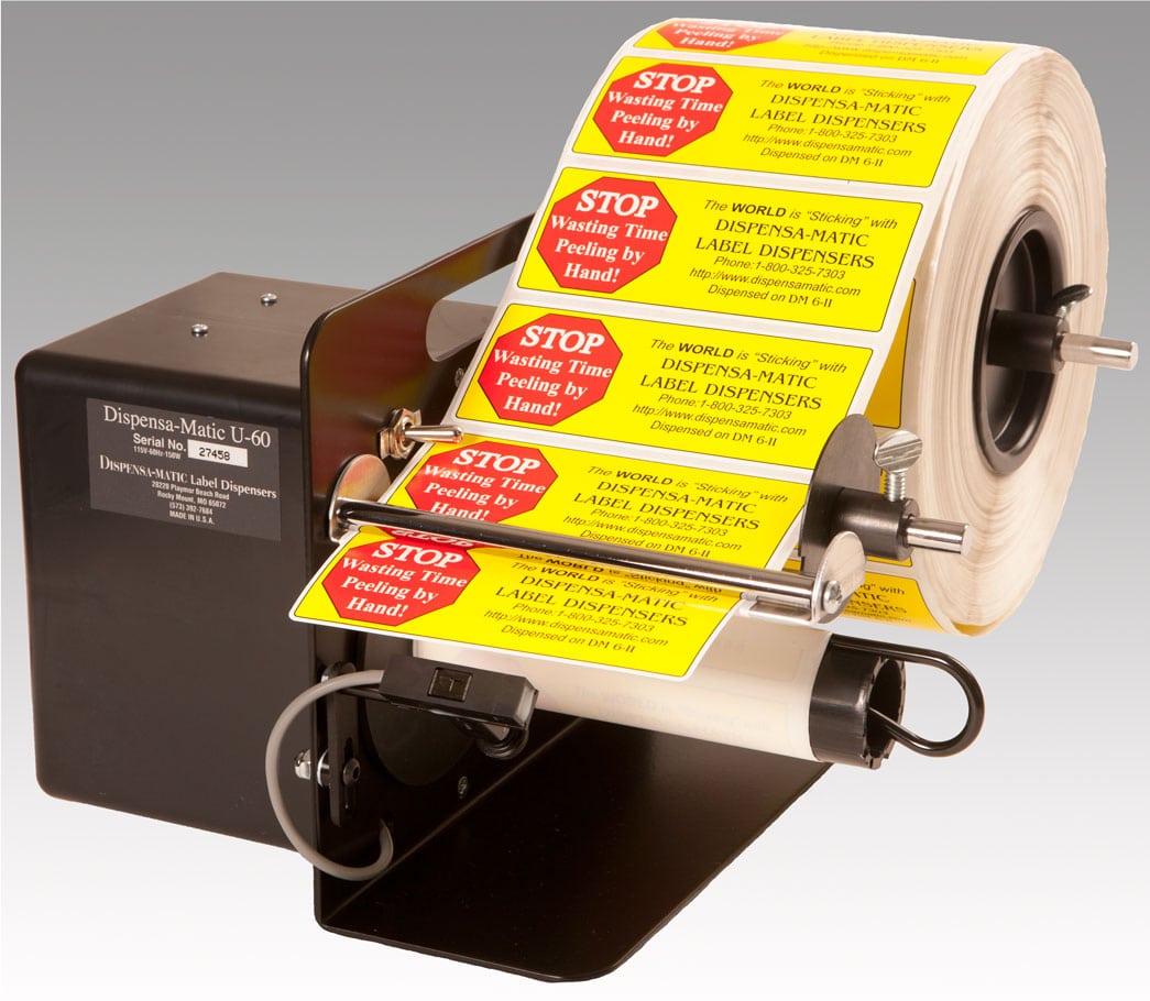 Dispensa-Matic U60 Label Dispenser, U-60 with Photo-Eye, Up to 6" Wide SKU: Dispensa-Matic-U60-Photo-Eye 1 dispensa-matic-u60-u-60-automatic-label-dispenser