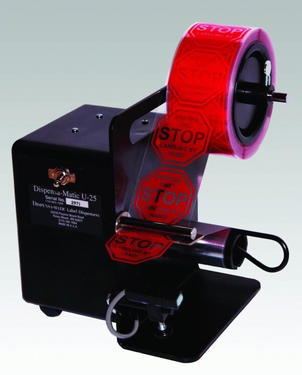Dispensa-Matic U25 Label Dispenser, U-25 with Photo-eye, Up to 2.5" Wide SKU: Dispensa-Matic-U25-Photo-Eye 1 Dispensa-Matic-U25-Automatic-Label-Dispenser