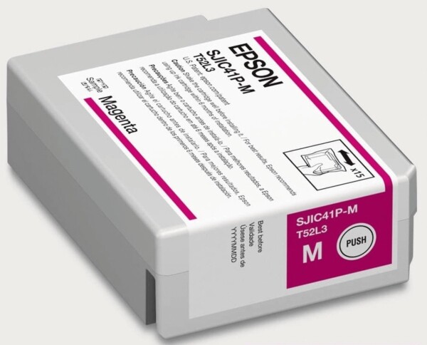 Epson ColorWorks C4000 Magenta Ink Cartridge SJIC41P(M) for Epson C4000 SKU: C13T52L320