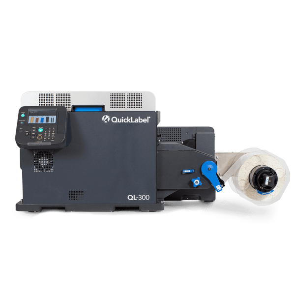 QuickLabel QL-300 Color Label Printer (230V) SKU: 1003-0000003 3 Quick Label QL-300 (120V) Toner CMYK Color Label Printer Front View
