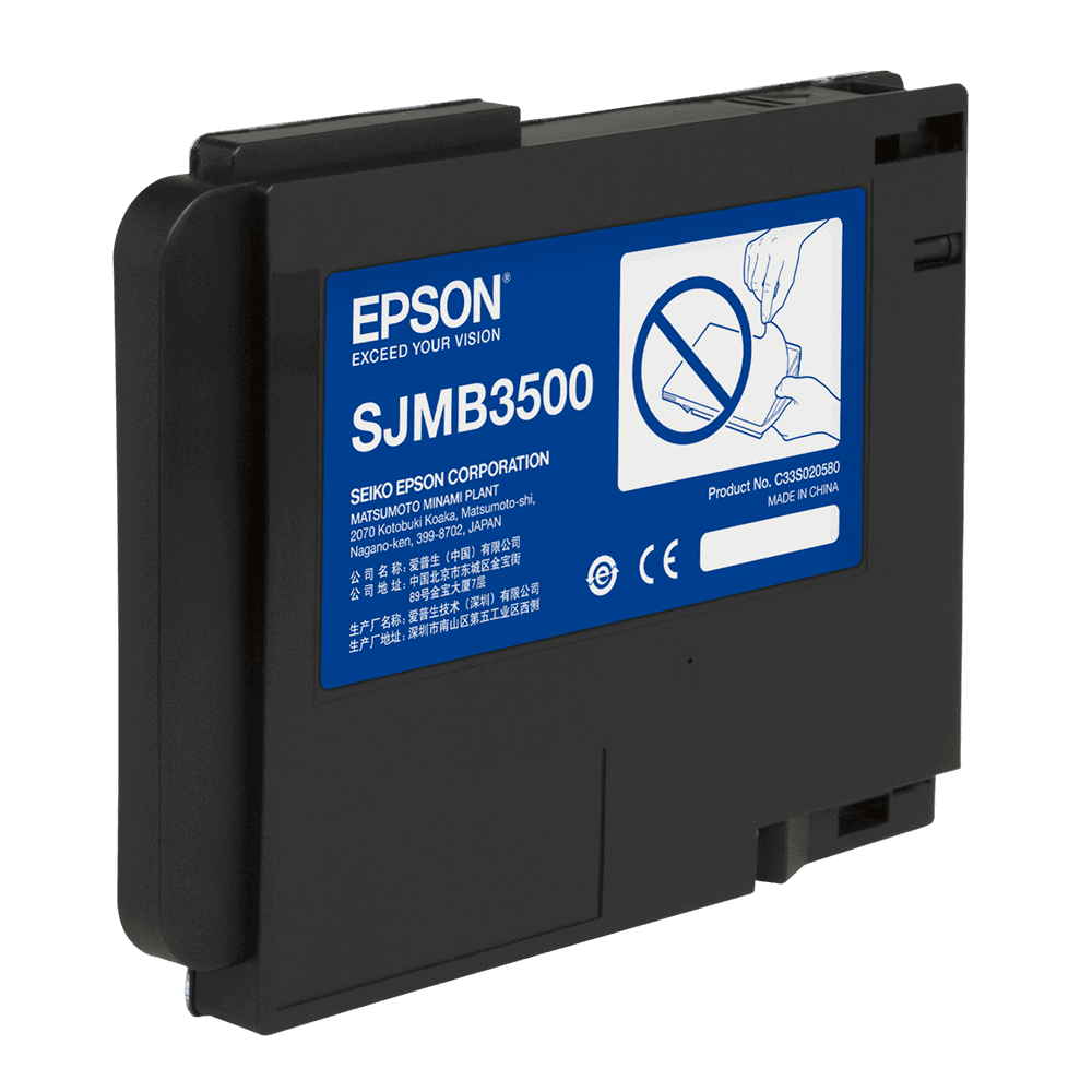 Epson ColorWorks C3500 Maintenance Box SJMB3500 for Epson C3500 SKU: C33S020580 GTIN: 4988617161726 1 Epson ColorWorks C3500 Maintenance Box SJMB3500