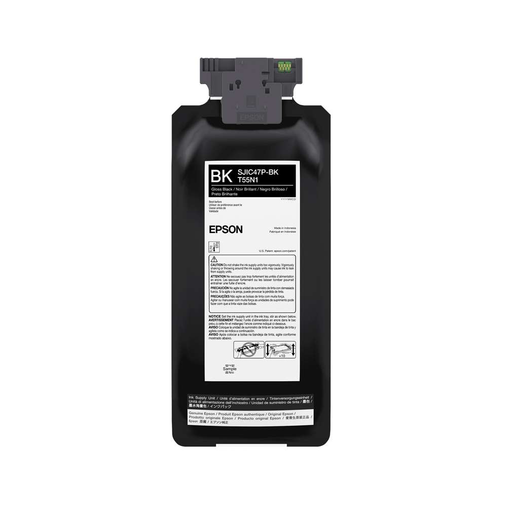 Epson ColorWorks C8000 Gloss Black Ink Cartridge SJIC47P(K) Gloss Black Ink for C8000 Gloss Printer SKU: C13T55N120 1 C8000_Gloss-Black_Ink