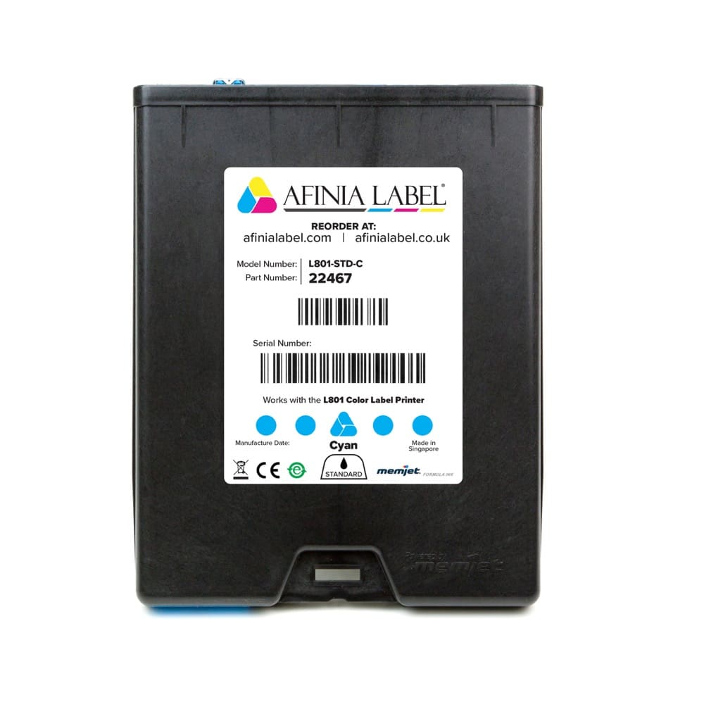 Afinia L801 Cyan Ink Cartridge Standard SKU: 22467 1 Afinia l801 Cyan Standard Ink
