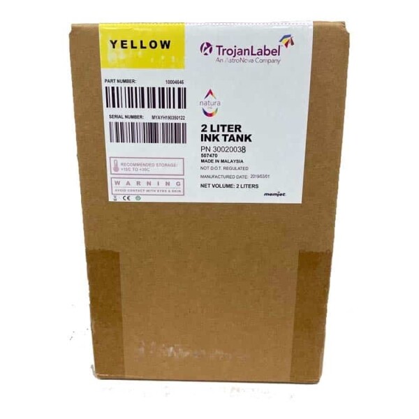 Trojan T2 / Trojan T2C Natura VP Volume Press Yellow Ink TrojanLabel SKU: 30020038 1 trojan-ink-yellow-30020038-ink-vp-volume-press-t2c-t2-natura