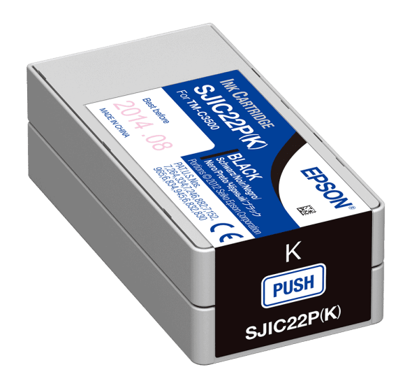 Epson ColorWorks C3500 Black Ink Cartridge SJIC22(K)