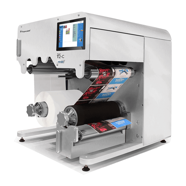 TrojanLabel T2-C Tabletop Volume Press Label Printer SKU: 10000155 3 TrojanLabel T2C OutputNIP