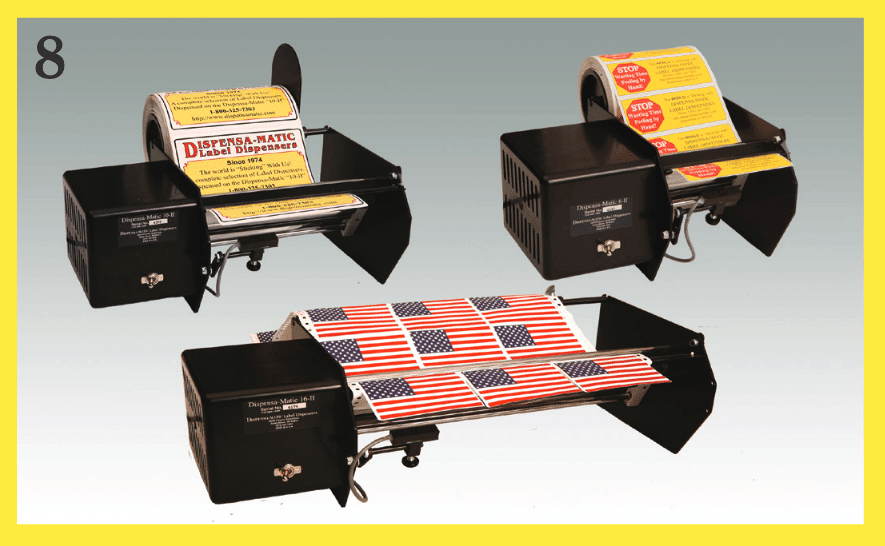 Dispensa-Matic DM 10 II Wide Format Label Dispenser with Switch, Up to 10" Wide SKU: Dispensa-Matic-10-II-Switch 2 Dispensa-Matic-DM-II-Brochure-Image
