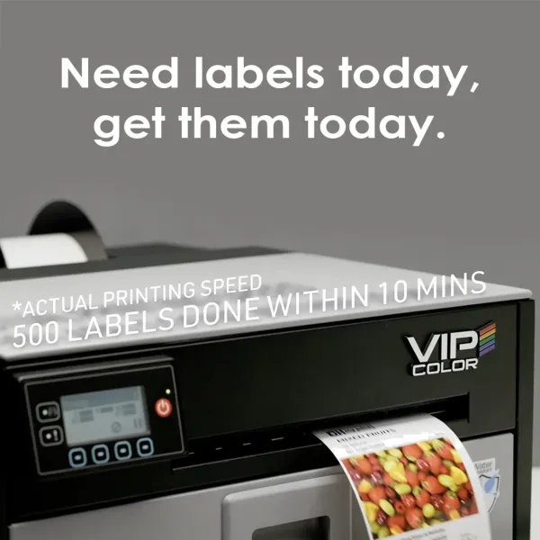 VIPCOLOR VP500 Bundle Color Label Printer w Ink & Unwinder SKU: VP-500Bundle 3 VIPColor VP500 2