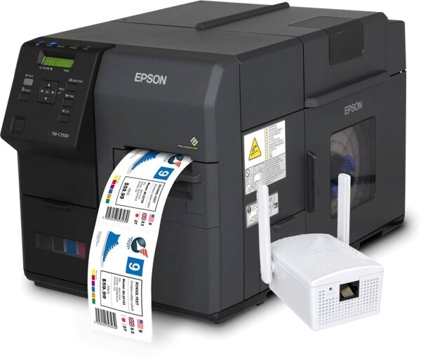 Wireless Enabled Epson ColorWorks C7500 (Matte) Inkjet Color Label Printer SKU: C31CD84011-WB 1 Wireless Epson C7500 Label Printer Bundle