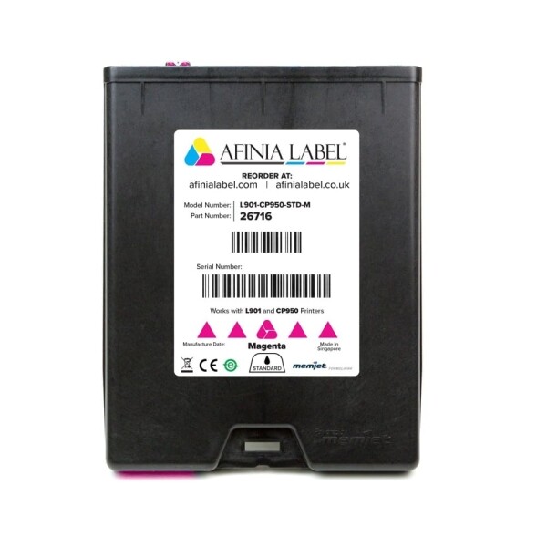 Afinia L901 / Afinia CP950 Magenta Ink Cartridge SKU: 26716 GTIN: 678621140315 1 Afinia L901 / Afinia CP950 Magenta Ink Cartridge