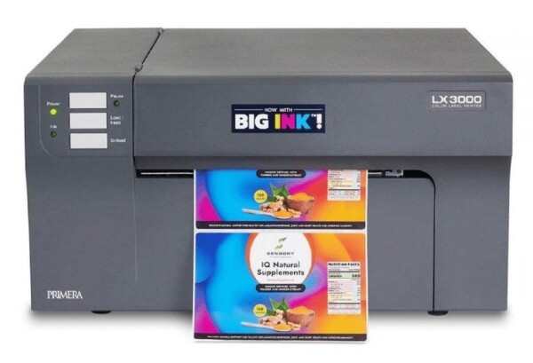 Primera LX3000 Color Label Printer with Big Ink, Pigment Ink SKU: LX3000-pigment 1 Primera LX3000 Color Label Printer Front View
