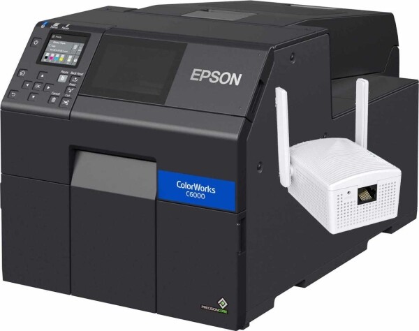 Wireless Enabled Epson ColorWorks CW-C6000A (Gloss) Color Inkjet Label Printer with Auto Cutter SKU: C31CH76A9991-WB 1 Wireless Epson C6000 Label Printer Bundle