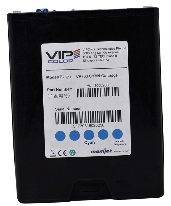 VIPColor VP700 Cyan Ink Cartridge 1 VIPColor VP700 Cyan Ink Cartridge
